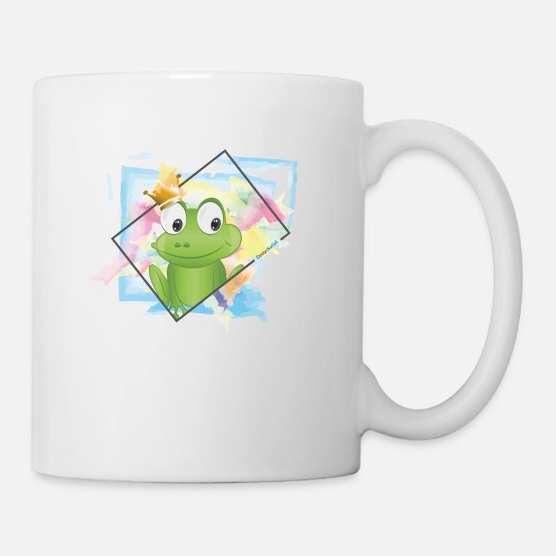 Le roi grenouille de conte de fées est dans la maison - Mug blanc - blanc