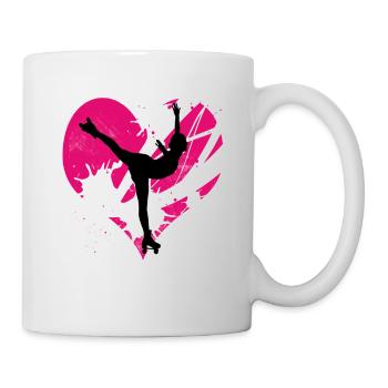 Herz Rollkunstlauf Flieger 1 - Tasse - Weiß - Rechts