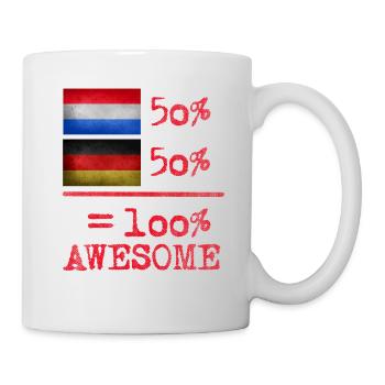 half Dutch Dutch german 50% - Mug - white - Right