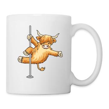 Vache Scottish Highland Cattle Highland Pole Dance - Mug blanc - blanc - Droite