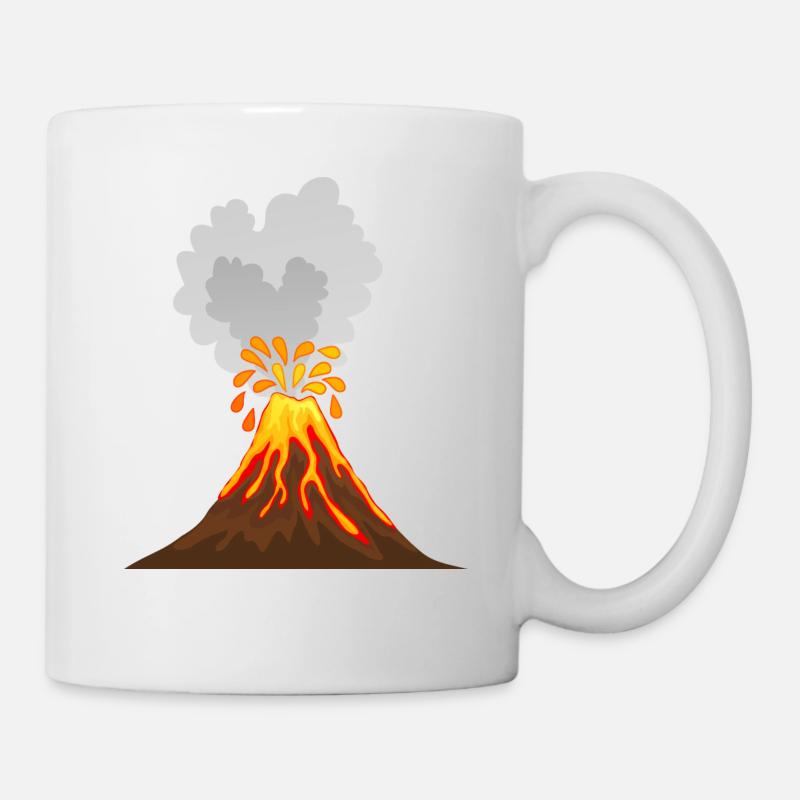 Volcan, lave, cendre, magma, géologue, volcan - Mug blanc - blanc