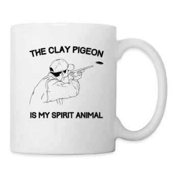 Les pigeons d'argile drôles sont ma conception animale d'esprit - Mug blanc - blanc - Droite