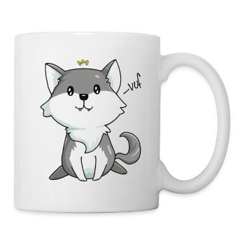 Kawaii wolf king - Mug - white - Right
