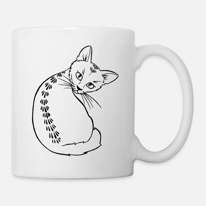 Chat mitze - Mug blanc - blanc
