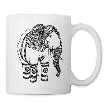 Éléphant - Mug blanc - blanc - Droite