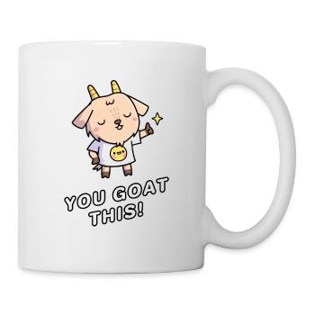 Vous chèvre cette drôle d'inspiration - Mug blanc - blanc - Droite