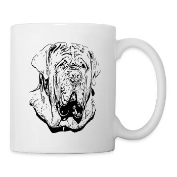Trolliger Hund Dogge Schwarz - Tasse - Weiß - Rechts