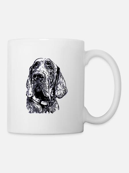 Dog Great Dane black gray - Mug - white