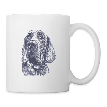 Chien Dogue Allemand gris argent gris clair - Mug blanc - blanc - Droite