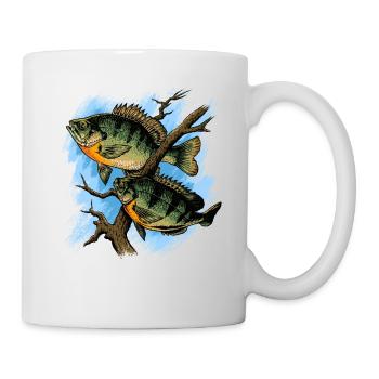 Bluegill Illustration Fishing Pullover design - Mug - white - Right
