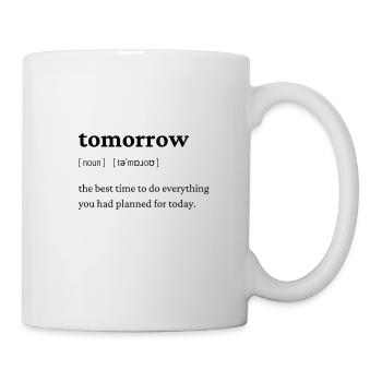 Définition de demain - Mug blanc - blanc - Droite