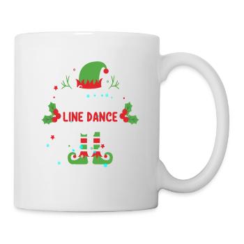 Weihnachten Line Dance Elf Geschenk T-Shirt - Tasse - Weiß - Rechts