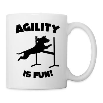 Agility is fun dog shirt - Mug - white - Right