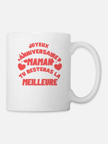 Joyeux anniversaire maman! - Mug blanc - blanc