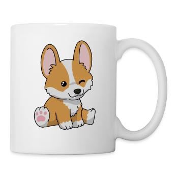 Süßer Corgi Hund Geschenk Frauen Hundeshirt Corgi - Tasse - Weiß - Rechts