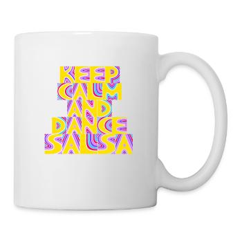 Gardez le calme et la danse cadeau de salsa - Mug blanc - blanc - Droite