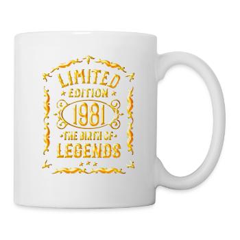 Born in 1981 - legend birthday born in 1981 - Mug - white - Right