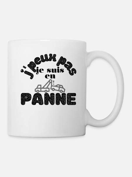 j' peux pas,je suis en panne. - Mug blanc - blanc