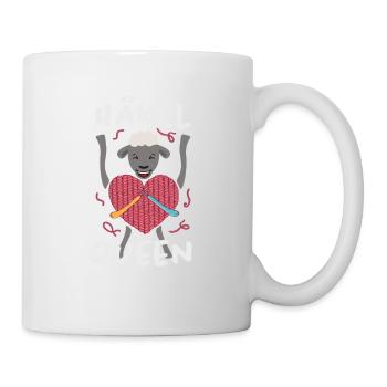 Lustiges Häkelqueen Geschenk - Tasse - Weiß - Rechts