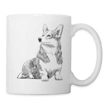Chien Welsh Corgi Pembroke - Mug blanc - blanc - Droite