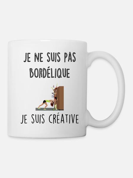 Je ne suis pas bordélique, je suis créative - Mug blanc - blanc