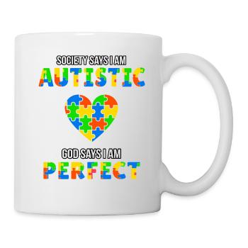 Autismus Spruch süß Autism Autist Asperger Syndrom - Tasse - Weiß - Rechts