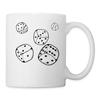 The dice are cast gift man woman player yams - Mug - white - Right