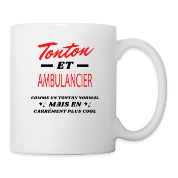 Tonton et AMBULANCIER - Mug blanc - blanc - Droite