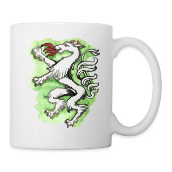 steirischer Panther - Aquarellmalerei - Tasse - Weiß - Rechts