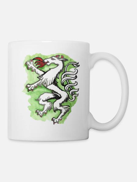 steirischer Panther - Aquarellmalerei - Tasse - Weiß