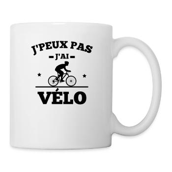 J peux Pas j ai vélo - Mug blanc - blanc - Droite