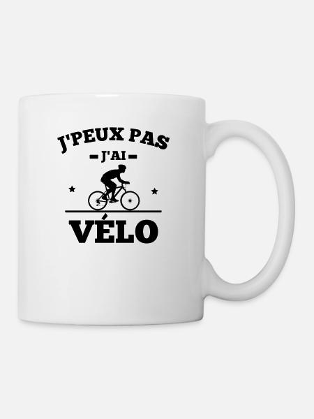 J peux Pas j ai vélo - Mug blanc - blanc