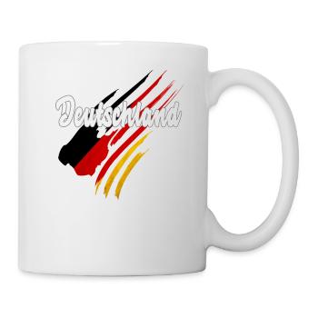 Deutschland - Deutsche Flagge - Tasse - Weiß - Rechts