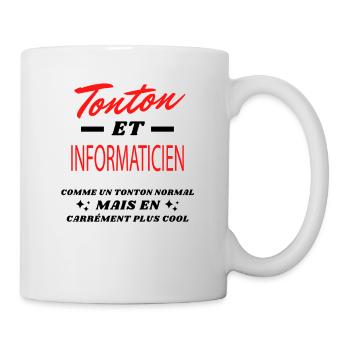 Tonton et INFORMATICIEN - Mug blanc - blanc - Droite