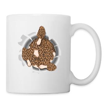 morel mushroom hunter mushrooms mycology mushroom - Mug - white - Right
