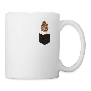 morille champignon chasseur de champignons mycologie morilles de champignons - Mug blanc - blanc - Droite