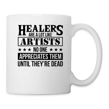 Gamers healers as well as artists appreciate them poison - Mug - white - Right