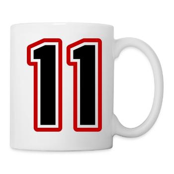 11 Zahl symbol - Tasse - Weiß - Rechts