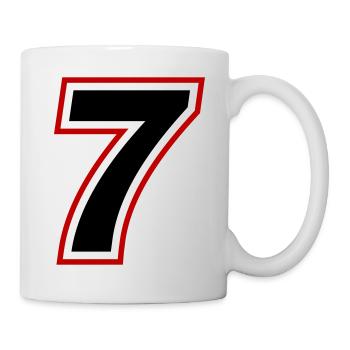 7 nombre symbole - Mug blanc - blanc - Droite