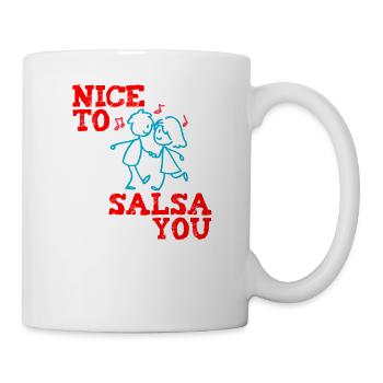 Funny Salsa Dance Nice to salsa you - Mug - white - Right