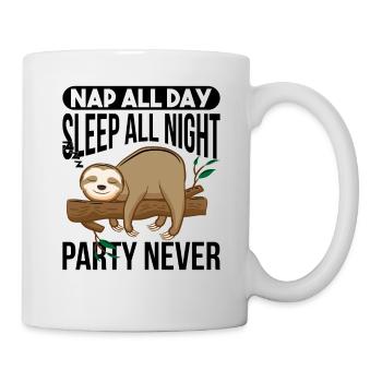 Nap all day sleep all day - Mug - white - Right