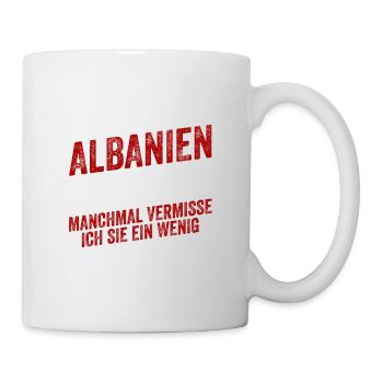 Albanien roter doppelkopfadler Albaner Geschenk - Tasse - Weiß - Rechts