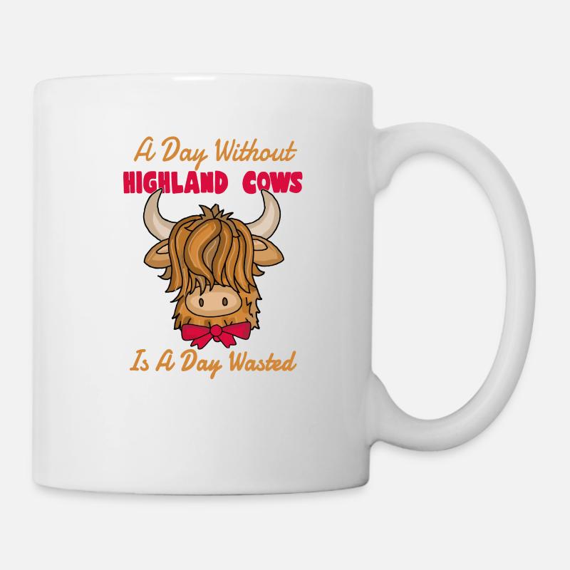 Das Highland Kuh Scottish Highland Cattle Fans - Tasse - Weiß