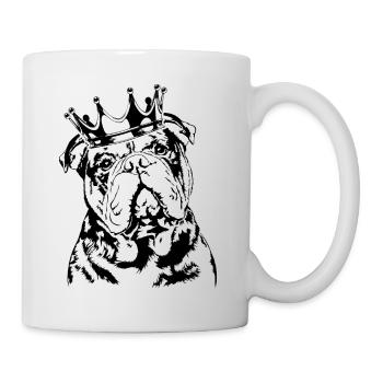 OLD DEUTSCH BULLDOG Crown Dog Dogs Wilsigns - Mug - white - Right