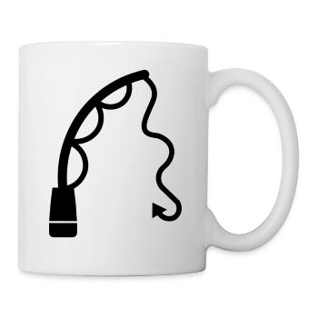 Icône de pêche à la canne à pêche - Mug blanc - blanc - Droite