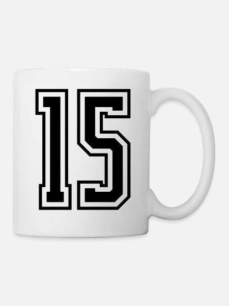 15 Number number - Mug - white
