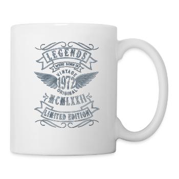 50 Geburtstag MCMLXXII 1972 Vintage 1972 - Tasse - Weiß - Rechts
