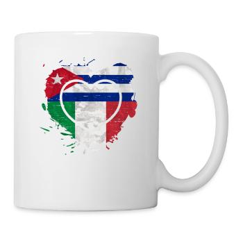 Cuban Italian Heart Cuba y Italia Amor - Mug - white - Right