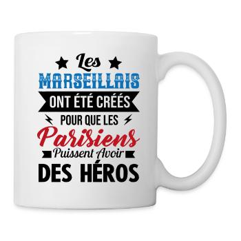 Marseillais Humour Anti Parisien Cadeau Marseille - Mug blanc - blanc - Droite