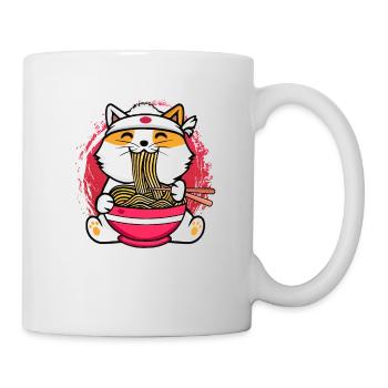 Nouilles japonaises Ramen Cadeau Kawaii Chat - Mug blanc - blanc - Droite